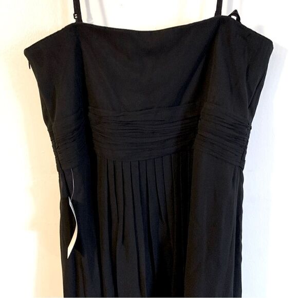 Ann Taylor Loft ‘Celebrations Silk Dress Black Removable Straps Lined Sz 14 NWT - Picture 3 of 12